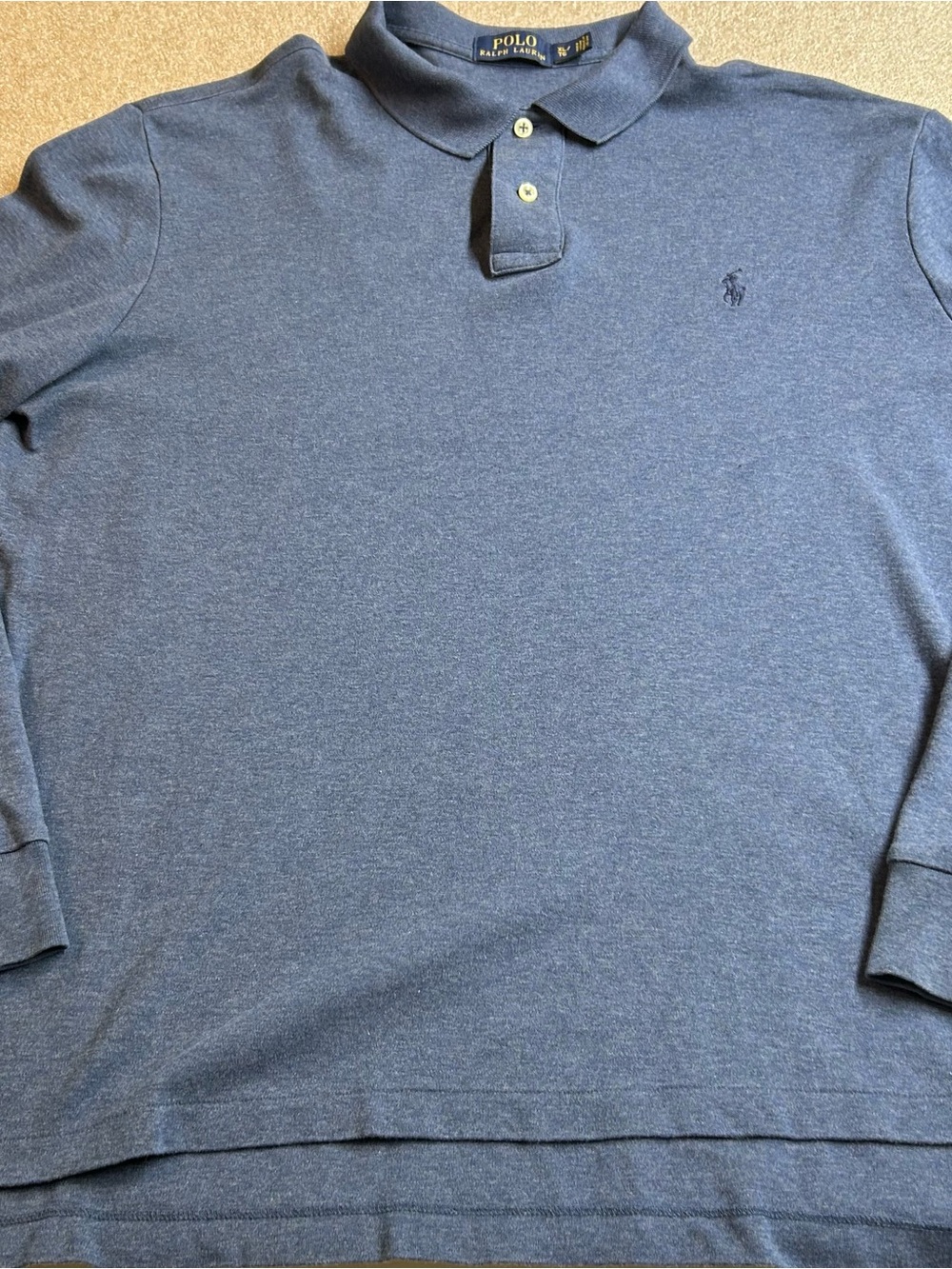 Polo by Ralph Lauren Navy Long-Sleeve Polo, EC